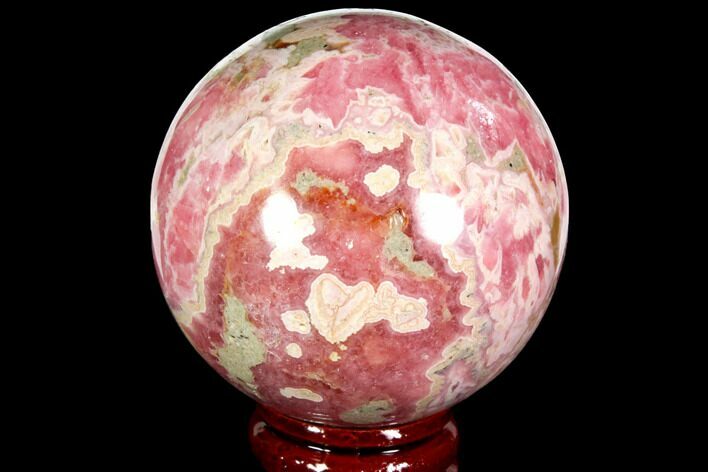 Polished Rhodochrosite Sphere - Argentina #114253